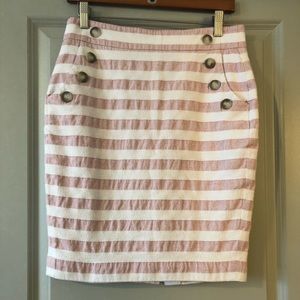 Final Price Drop! White Red Striped Sailor Skirt